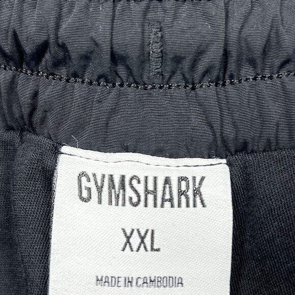 Gymshark Track Pants Joggers Mens Size XXL Black Gray Nylon Cotton Pockets - Picture 11 of 14